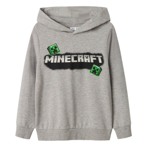 Køb Guppy Avi Minecraft Børne Hættetrøje - Dark Grey Melange - 122/128 online billigt tilbud rabat tøj