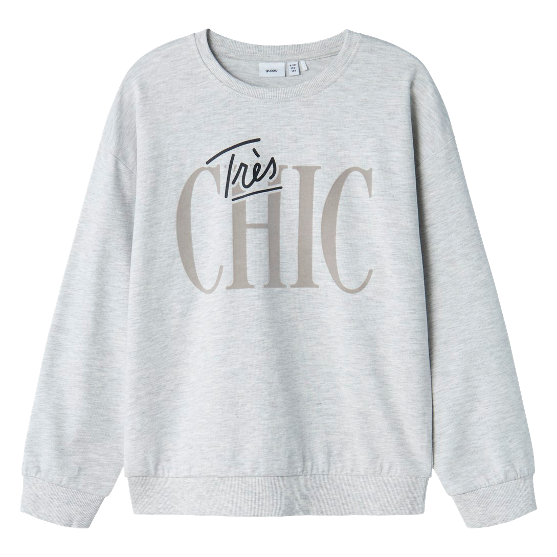 Køb Guppy Lorva Børne Trøje - Light Grey Melange - 122/128 online billigt tilbud rabat tøj