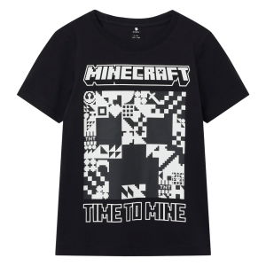 Køb Guppy Minecraft Børne T-shirt - Black - 122/128 online billigt tilbud rabat tøj