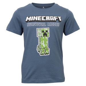 Køb Guppy Minecraft Drenge T-shirt - China Blue - 122/128 online billigt tilbud rabat tøj