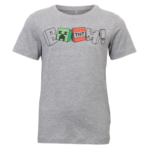 Køb Guppy Minecraft Drenge T-shirt - Grey Melange - 122/128 online billigt tilbud rabat tøj