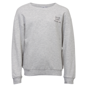 Køb Guppy Ratna Pige Sweatshirt - Light Grey Melange - 134/140 online billigt tilbud rabat tøj