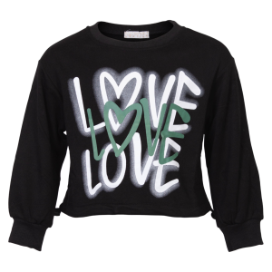Køb Happy Star Pige Sweatshirt - Sort - 104 online billigt tilbud rabat tøj