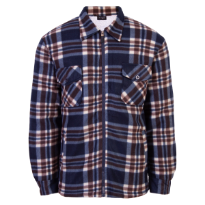 Køb Herre Skjorte m. for - Farve 5 Navy/Hvid/Brun - L online billigt tilbud rabat tøj