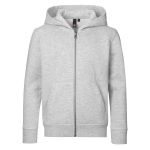 Køb ID Core Zip Børne Hættetrøje - Grå Melange - 4/6 online billigt tilbud rabat tøj