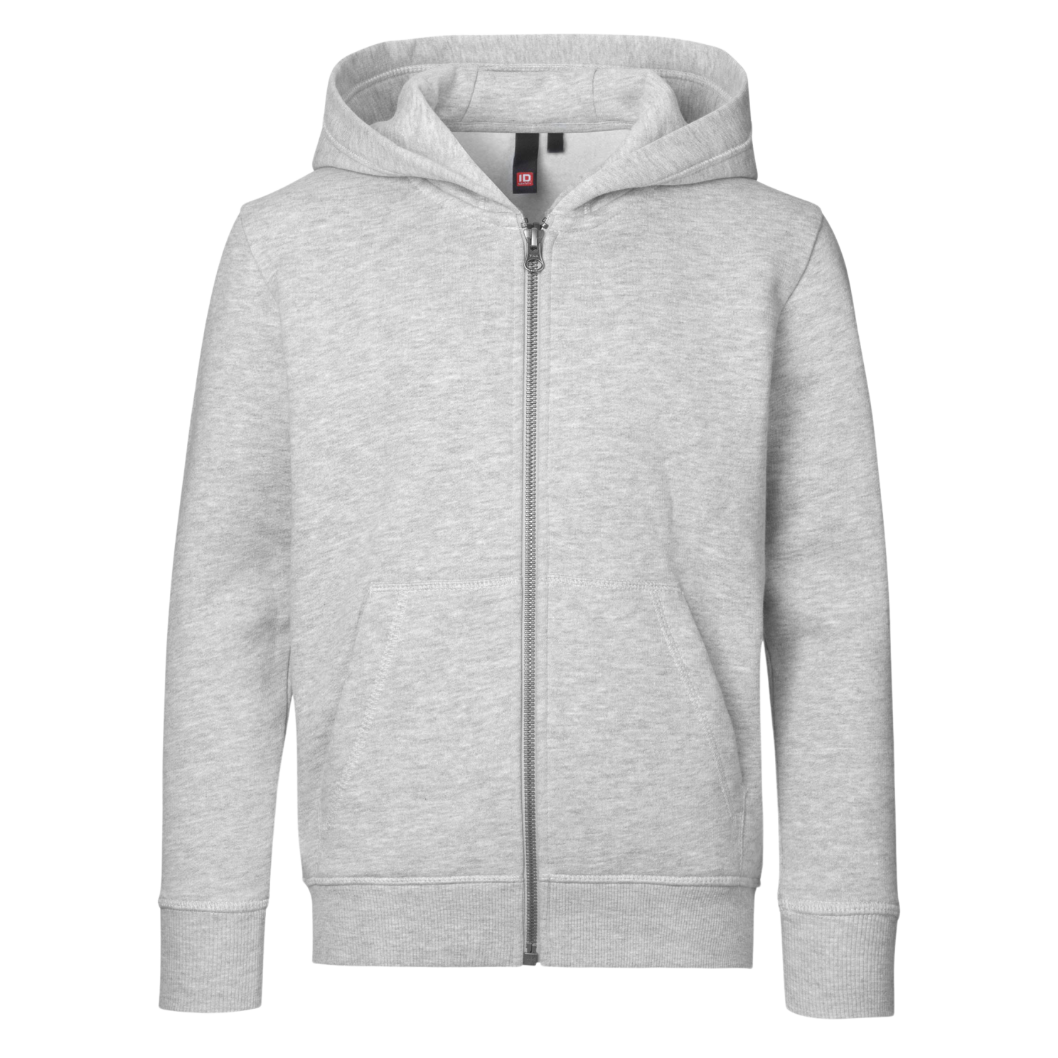 Køb ID Core Zip Børne Hættetrøje - Grå Melange - 4/6 online billigt tilbud rabat tøj