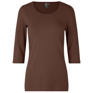 Køb ID Dame T-shirt m. stretch - Mocca - XS online billigt tilbud rabat tøj