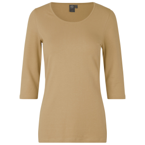 Køb ID Dame T-shirt m. stretch - Sand - XS online billigt tilbud rabat tøj
