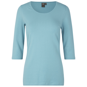 Køb ID Dame T-shirt m. stretch - Støvet Aqua - S online billigt tilbud rabat tøj
