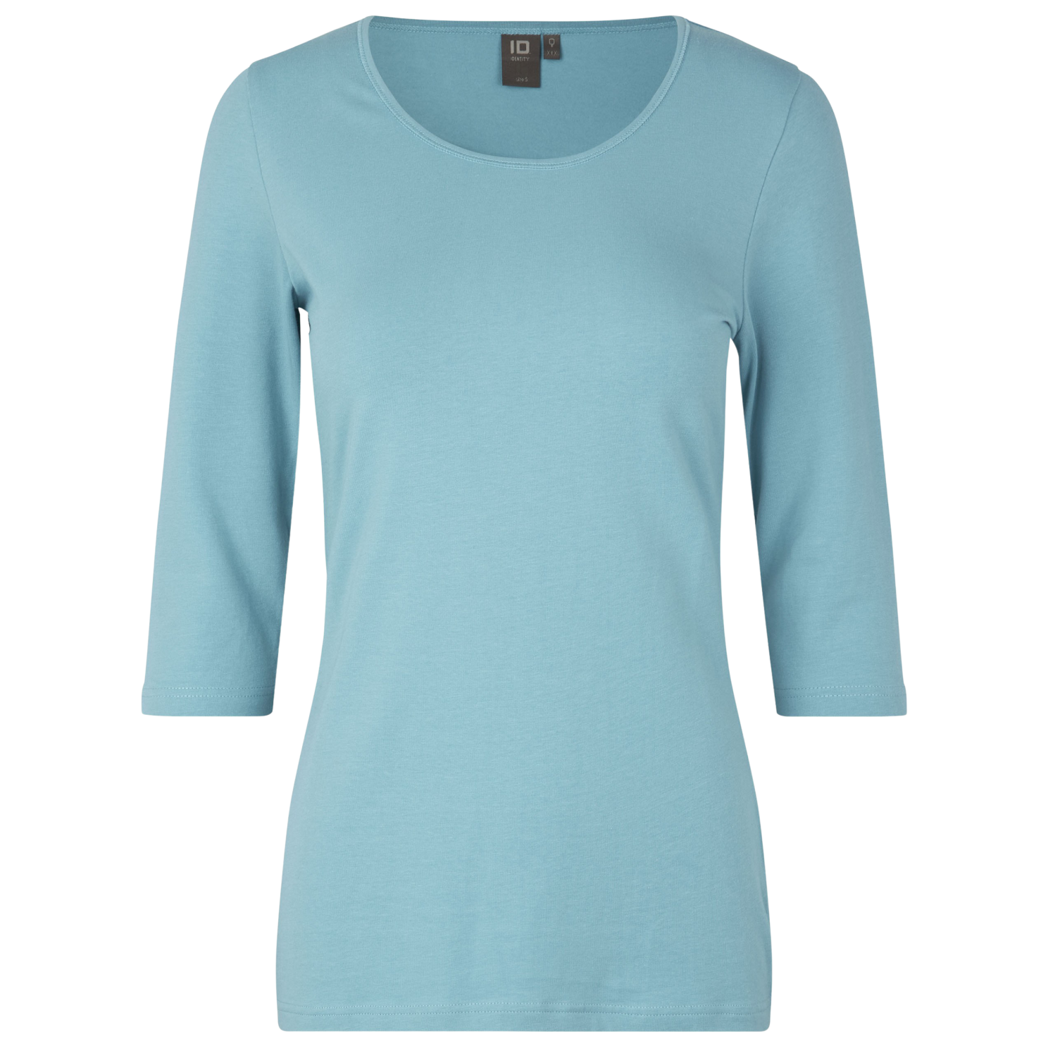 Køb ID Dame T-shirt m. stretch - Støvet Aqua - S online billigt tilbud rabat tøj