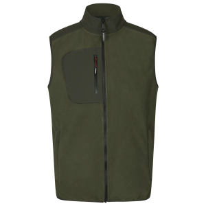 Køb ID Herre Vest m. fleece - Oliven - S online billigt tilbud rabat tøj
