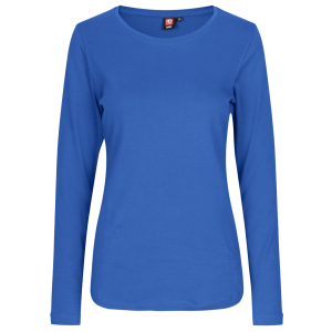 Køb ID Interlock Dame Langærmet t-shirt - Azur - M online billigt tilbud rabat tøj