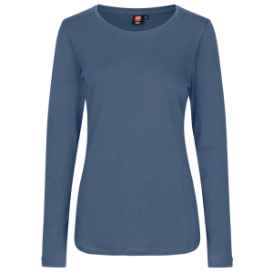 Køb ID Interlock Dame Langærmet t-shirt - Indigo - M online billigt tilbud rabat tøj