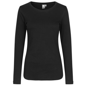 Køb ID Interlock Dame Langærmet t-shirt - Sort - S online billigt tilbud rabat tøj
