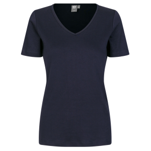 Køb ID Interlock Dame T-shirt - Navy - S online billigt tilbud rabat tøj