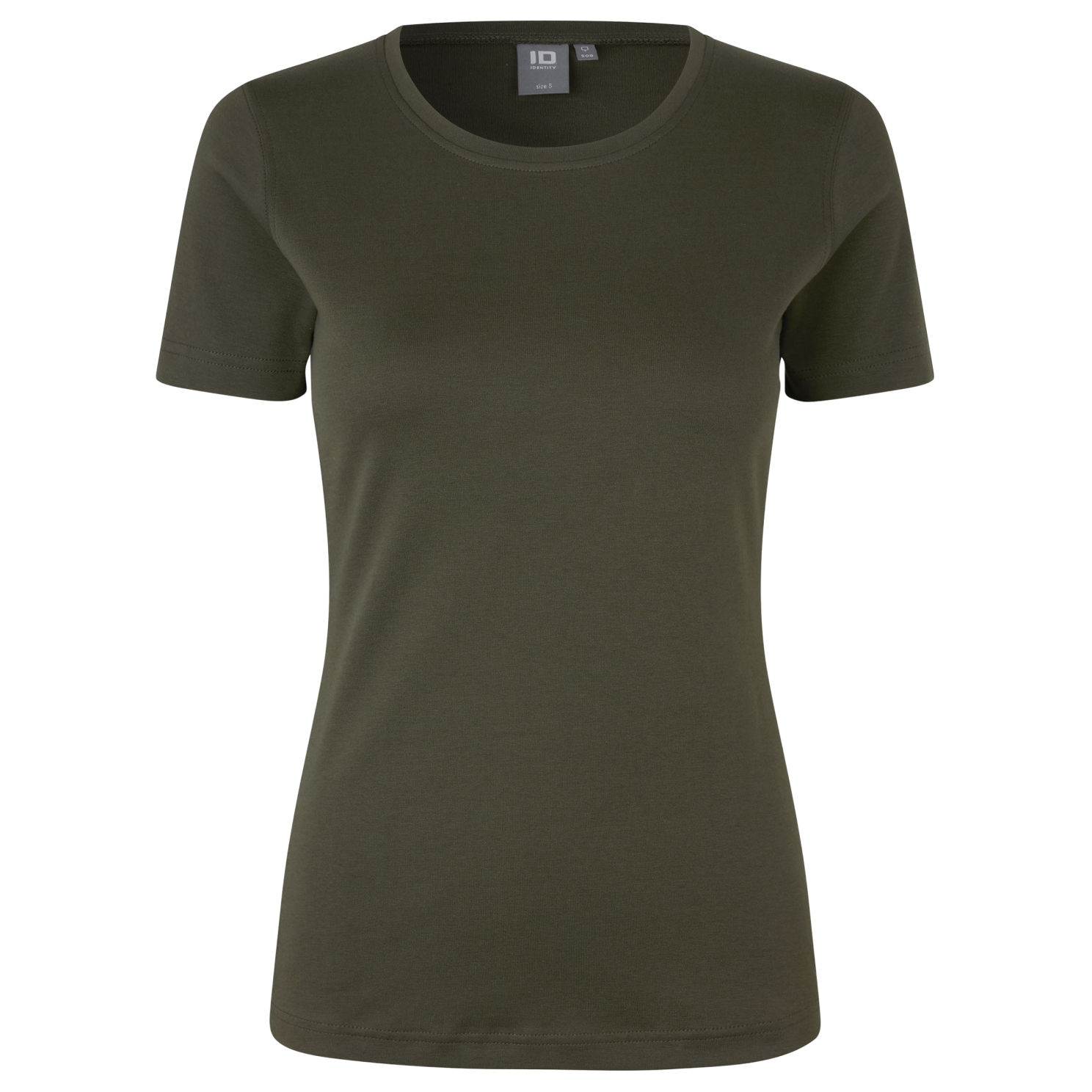 Køb ID Interlock Dame T-shirt - Oliven - S online billigt tilbud rabat tøj