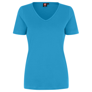 Køb ID Interlock Dame T-shirt - Turquoise - L online billigt tilbud rabat tøj