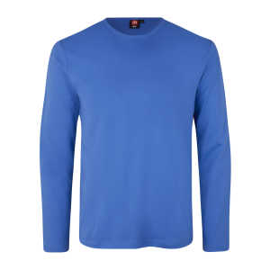 Køb ID Interlock Herre Langærmet t-shirt - Azur - S online billigt tilbud rabat tøj
