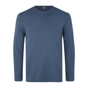 Køb ID Interlock Herre Langærmet t-shirt - Indigo - S online billigt tilbud rabat tøj