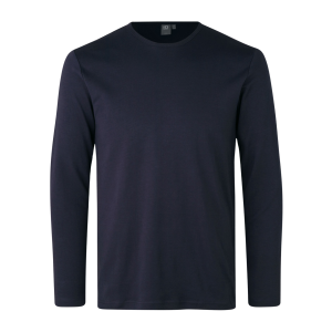 Køb ID Interlock Herre Langærmet t-shirt - Navy - S online billigt tilbud rabat tøj
