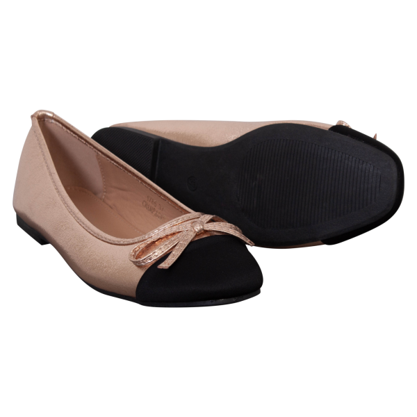 Køb Ideal Shoes Dame Ballerina - Champagne - 36 online billigt tilbud rabat tøj