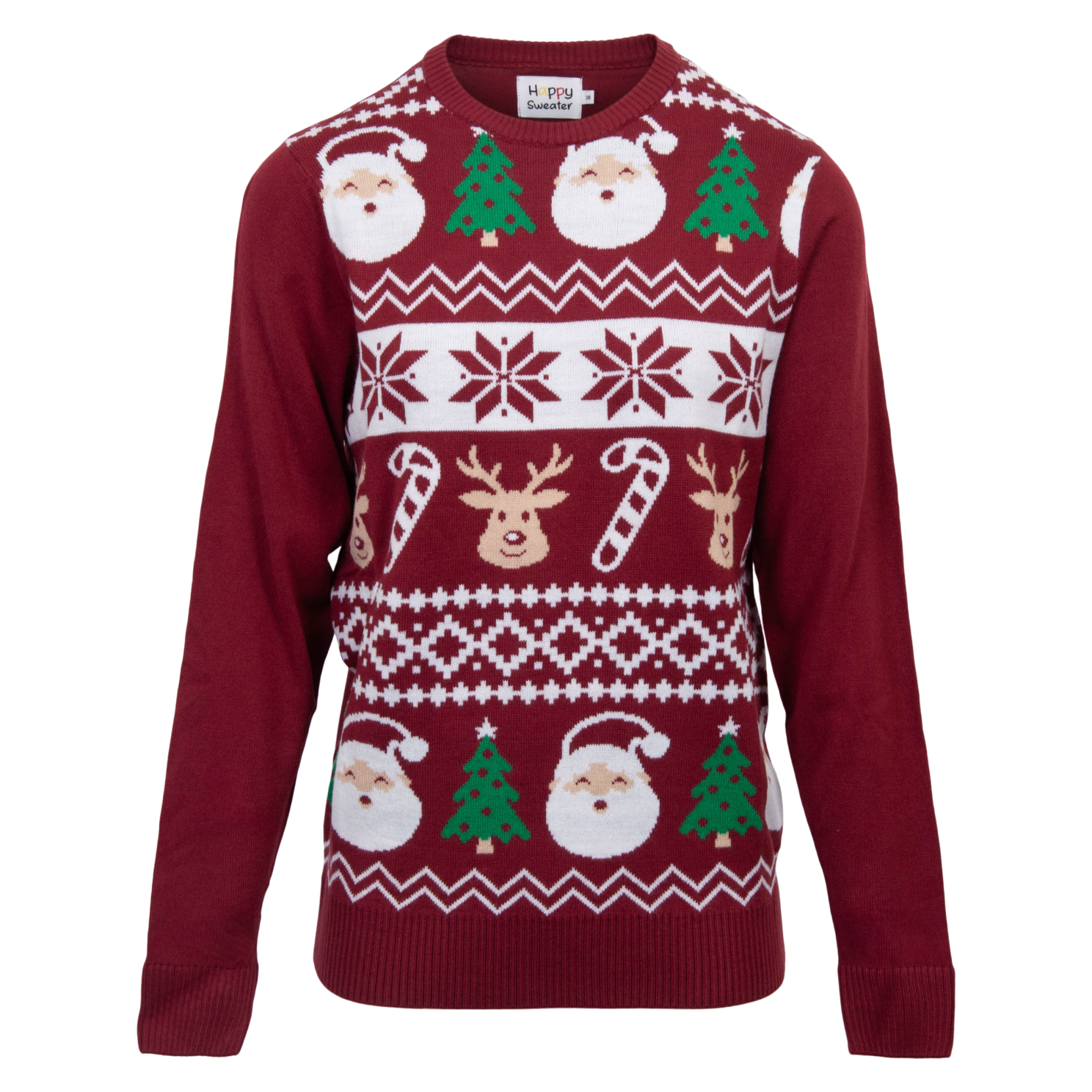 Køb Jule Dame Striktrøje - Rød - 38 online billigt tilbud rabat tøj