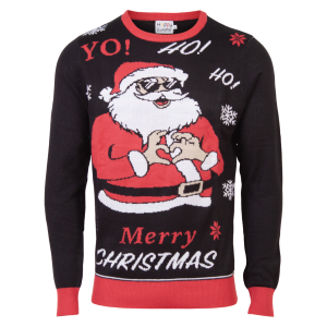 Køb Jule Herre Striktrøje - Sort - S online billigt tilbud rabat tøj