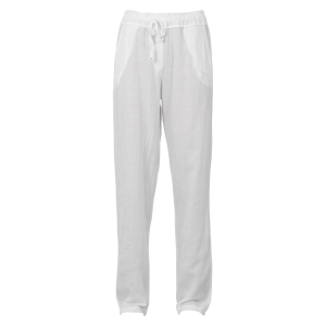 Køb Leonora Dame Bukser i hørmix - Bright White - XS online billigt tilbud rabat tøj