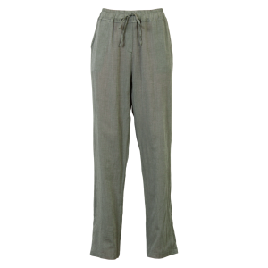 Køb Leonora Dame Bukser i hørmix - Green - XS online billigt tilbud rabat tøj