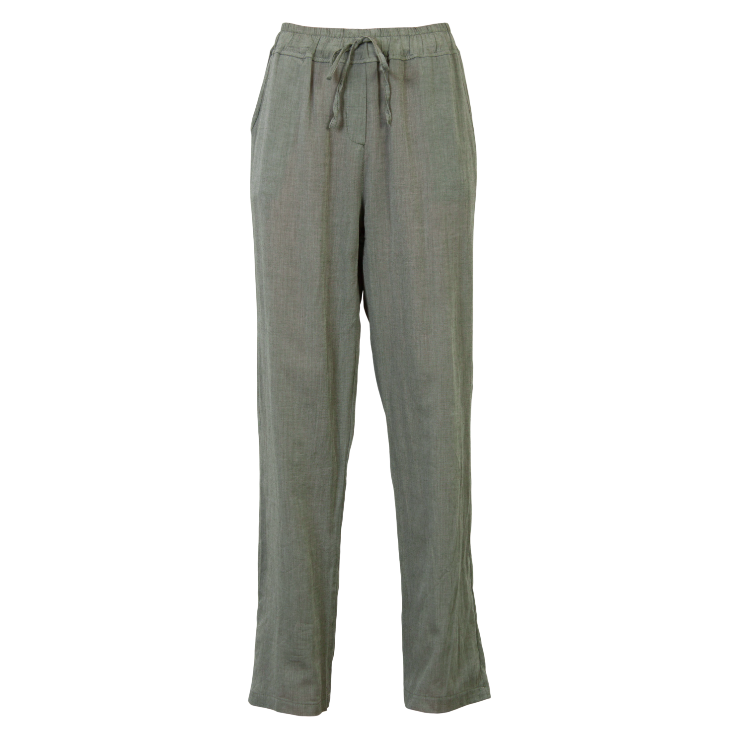 Køb Leonora Dame Bukser i hørmix - Green - XS online billigt tilbud rabat tøj