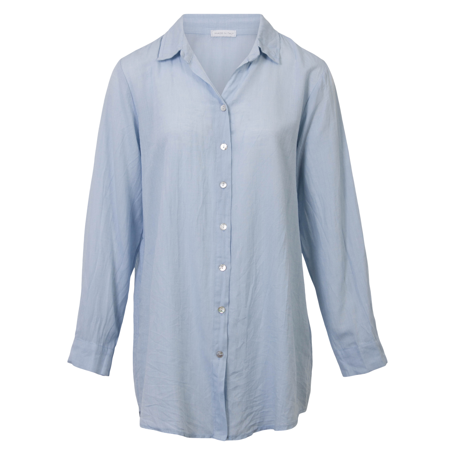 Køb Leonora Dame Skjorte i hørmix - Heavenly Blue - XS online billigt tilbud rabat tøj