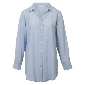 Køb Leonora Dame Skjorte i hørmix - Heavenly Blue - 46 online billigt tilbud rabat tøj