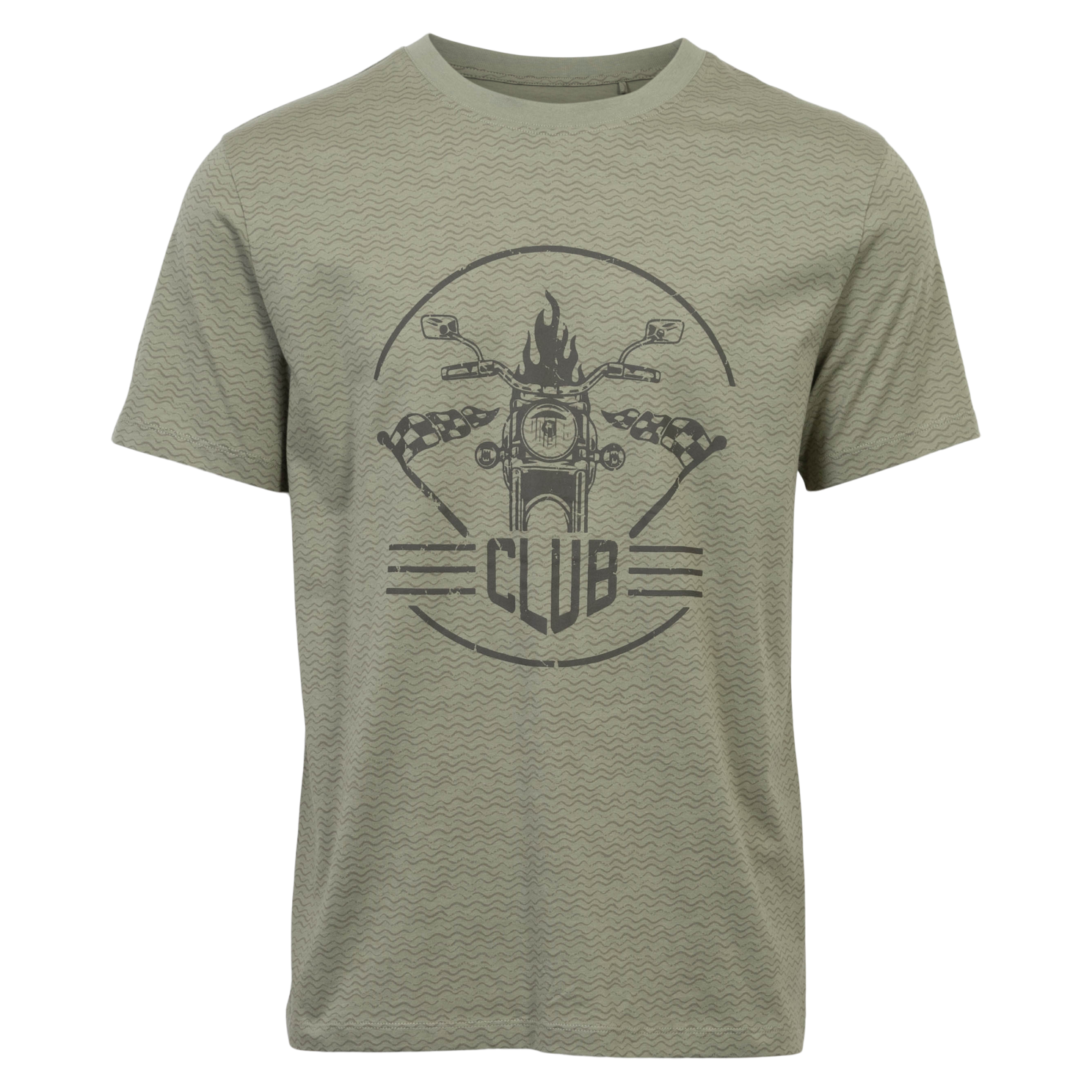 Køb Loaded LMPLUSass Herre T-shirt - P4 AOP Wave Olive - 5XL online billigt tilbud rabat tøj