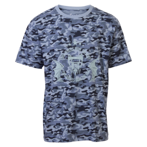 Køb Loaded Sass Herre T-shirt - P21 AOP Denim Camou - 3XL online billigt tilbud rabat tøj