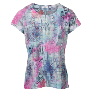 Køb M.X.O Dame T-shirt - Blue Comb - M online billigt tilbud rabat tøj