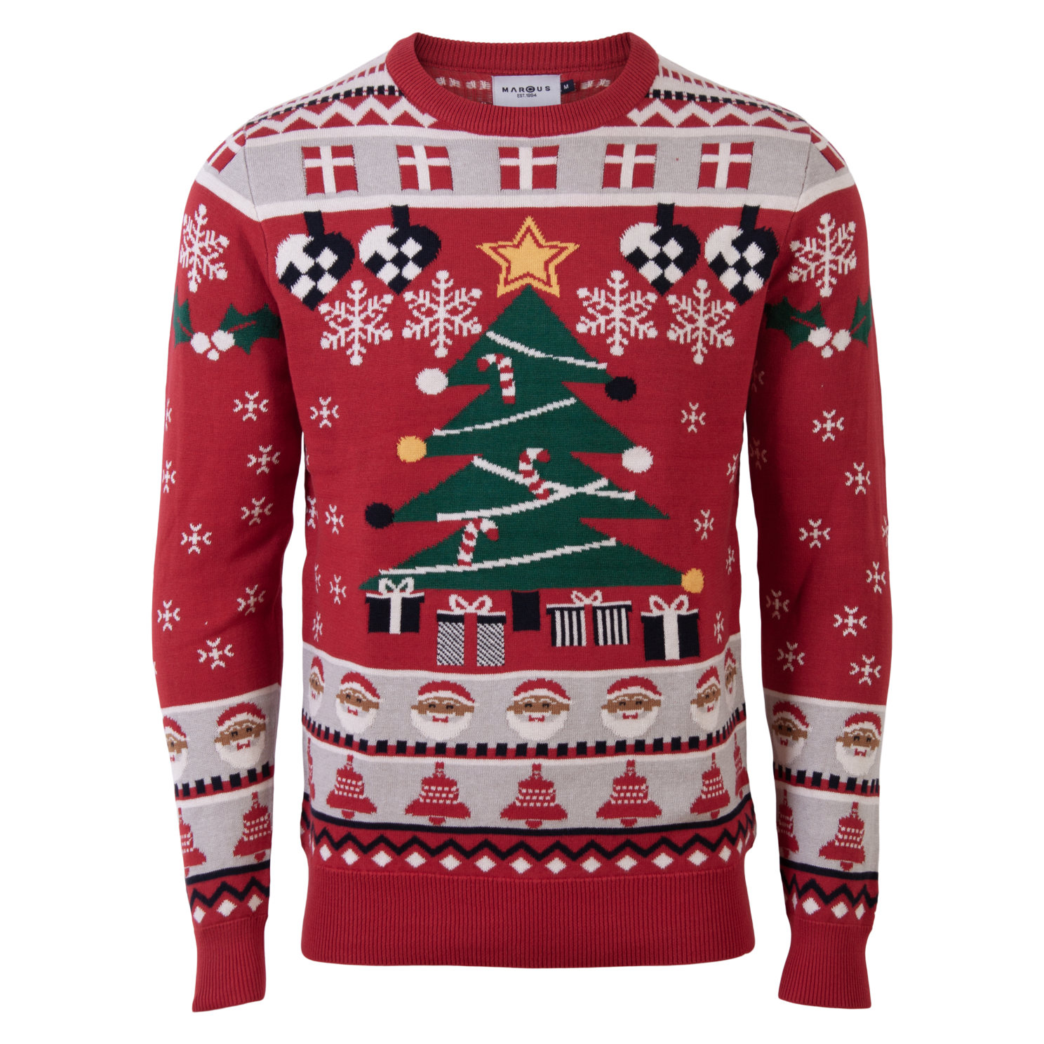 Køb Marcus Jule Herre Striktrøje - Tango red - S online billigt tilbud rabat tøj