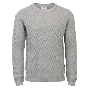 Køb Marcus Richie Herre Striktrøje i uldmix - Lt.grey mix - M online billigt tilbud rabat tøj