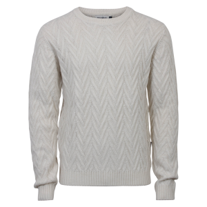 Køb Marcus Richie Herre Striktrøje i uldmix - Off White - S online billigt tilbud rabat tøj