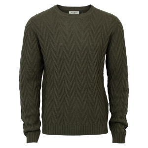 Køb Marcus Richie Herre Striktrøje i uldmix - Olive Green Mix - S online billigt tilbud rabat tøj