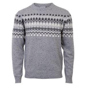 Køb Marcus Riley Herre Striktrøje i uldmix - Grey mix - L online billigt tilbud rabat tøj