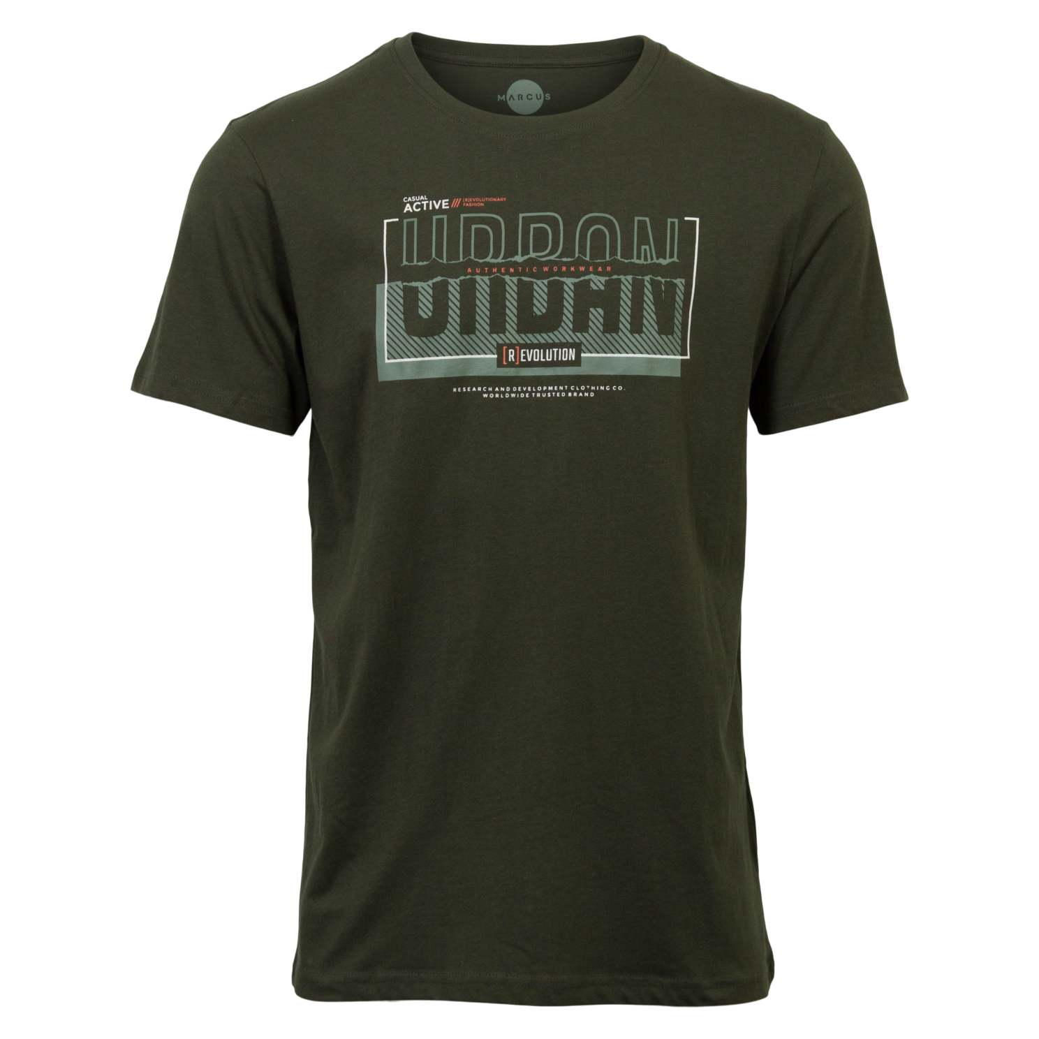Køb Marcus Zion Herre T-shirt - Olive Green - M online billigt tilbud rabat tøj