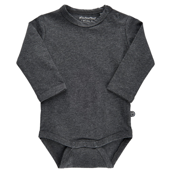 Køb Minymo Baby Body - Warm Greymelange - 74 online billigt tilbud rabat tøj