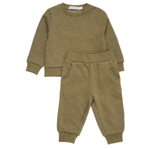 Køb Minymo Baby Sweatsæt - Dark Olive - 62 online billigt tilbud rabat tøj