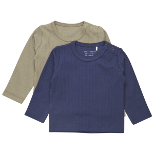 Køb Minymo Børne Langærmet t-shirt i økologisk bomuld - Dark Navy - 50 online billigt tilbud rabat tøj