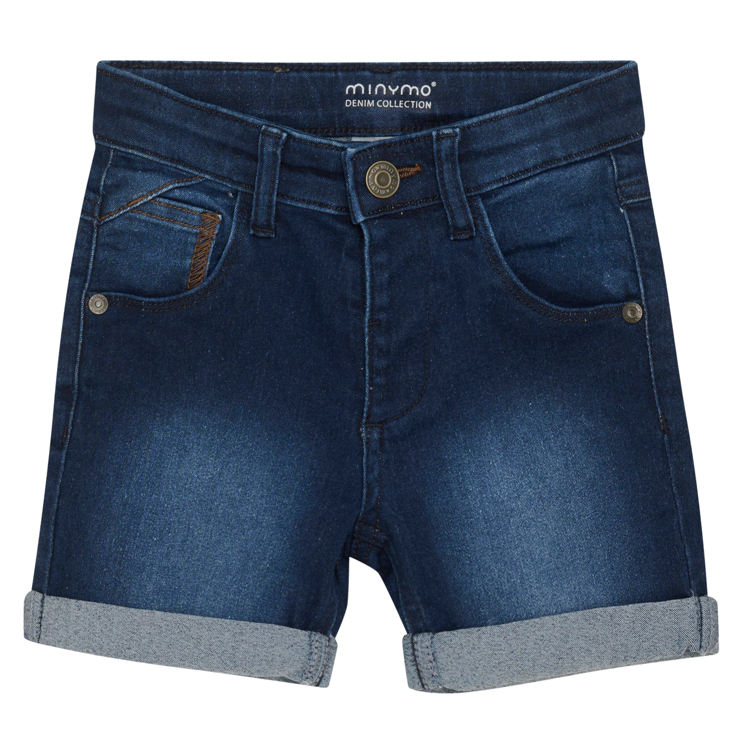 Køb Minymo Børne Shorts i økologisk bomuld - Dark Blue Denim - 92 online billigt tilbud rabat tøj