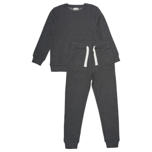 Køb Minymo Børne Sweatsæt - Dark Gray melange - 86 online billigt tilbud rabat tøj