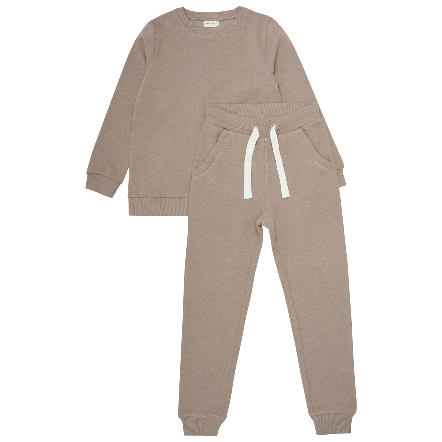 Køb Minymo Børne Sweatsæt - Fossil - 116 online billigt tilbud rabat tøj