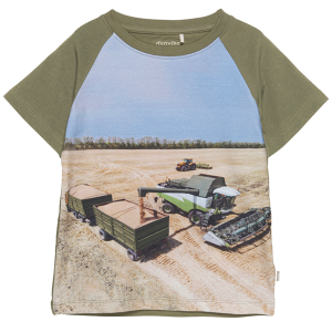 Køb Minymo Mejetærsker Drenge T-shirt i økologisk bomuld - Deep Lichen Green - 104 online billigt tilbud rabat tøj