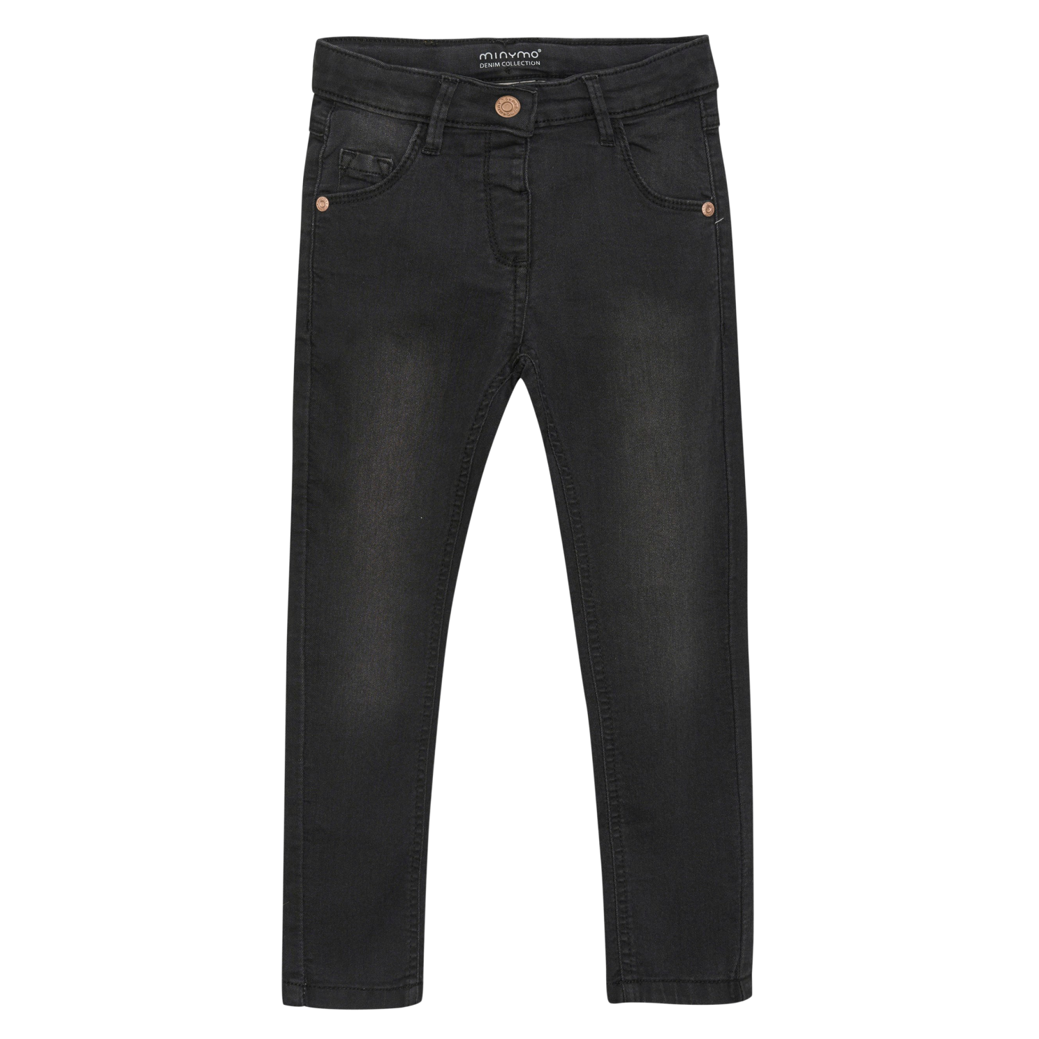 Køb Minymo Pige Jeans i økologisk bomuld - Grey Black - 86 online billigt tilbud rabat tøj