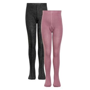 Køb Minymo Pige Strømpebukser m. glimmer - Black - 56/62 online billigt tilbud rabat tøj